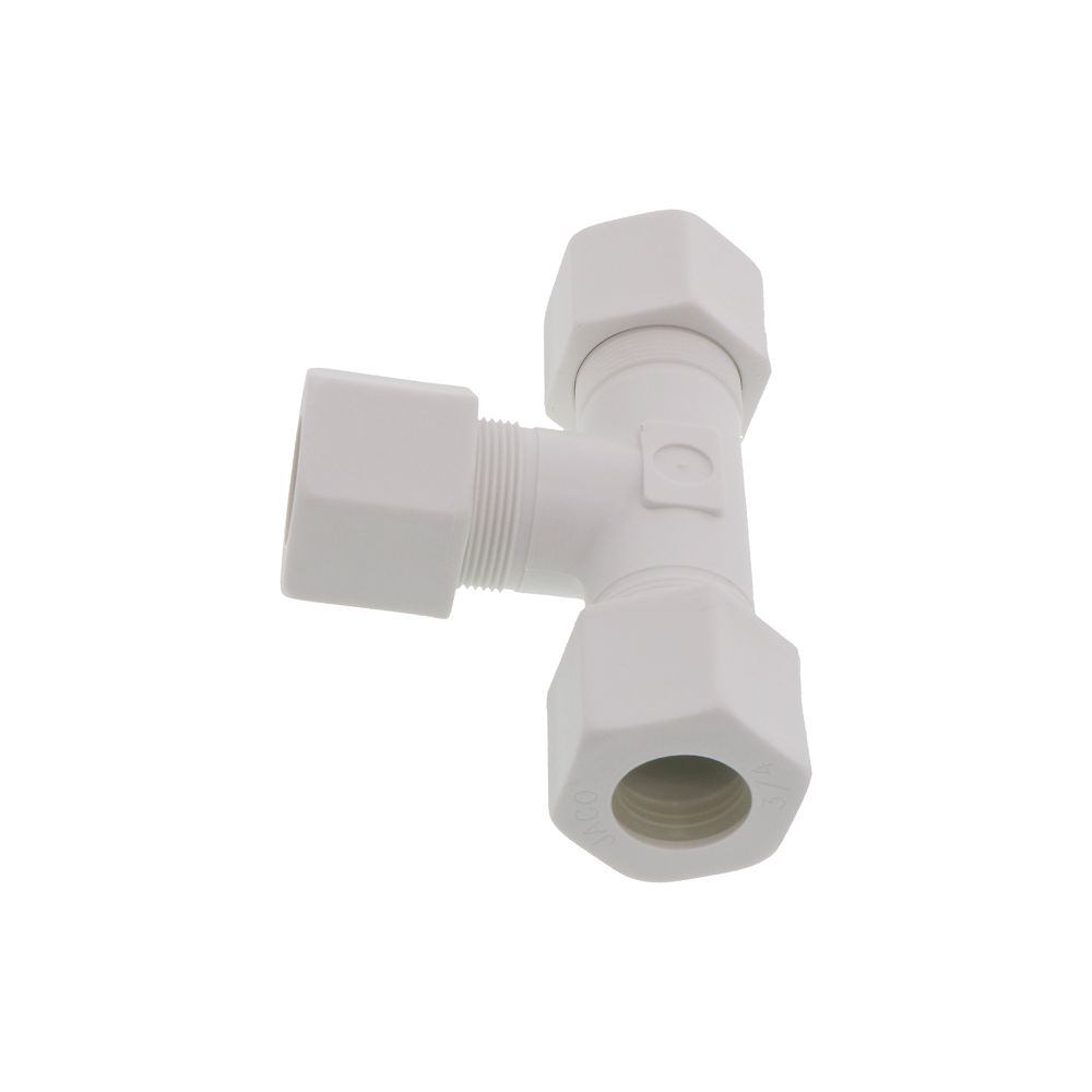 JACO 70-12-P-PG Polypropylene Union Tee 3/4 OD Tube x 3/4 OD Tube x 3/4 OD Tube