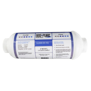 Neo-Pure Inline 2x6 Phosphate Scale Inhibitor with Sediment Pad, 1/4 QC Filter