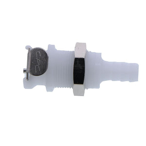 PLCD16005 Valved Panel Mount Hose Barb Coupling Body 5/16 ID Barb