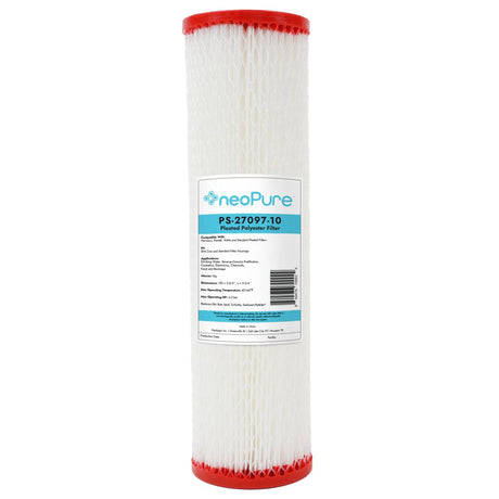 Neo-Pure PS-27097-10 9-3/4" High Efficiency Pleated Filter 10 micron