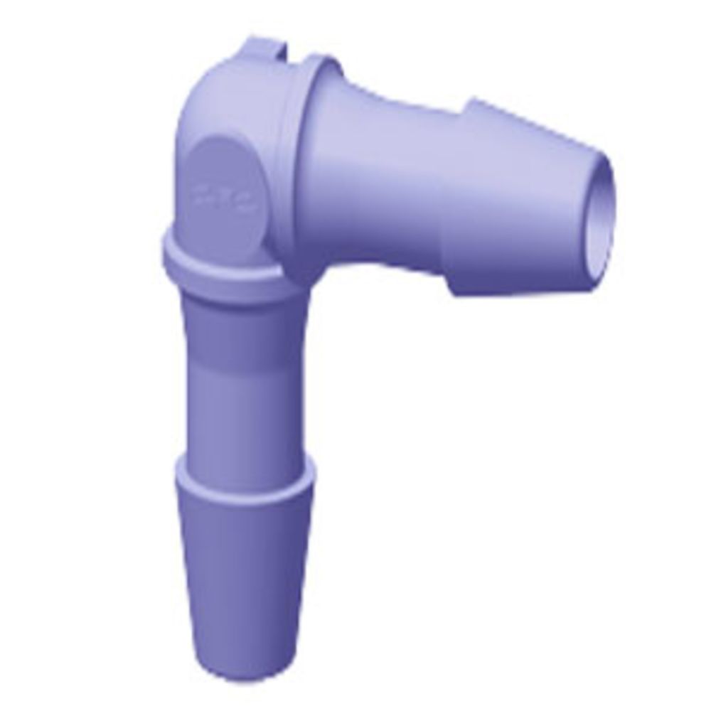 HE391 Elbow Fitting Purple Tint Polycarbonate 3/32 HB X 3/32 HB