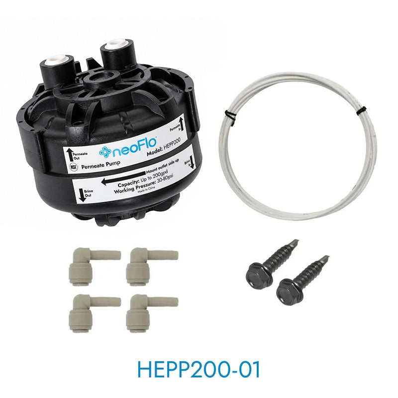 neoFlo HEPP200 Permeate Pump NSF® Certified for up to 200 GPD - Bundle Options