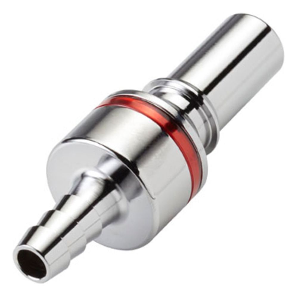 LQ4D22004RED Valved In-Line Liquid Cooling Coupling Insert 1/4 ID Barb Warm Red