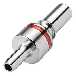 LQ4D22004RED Valved In-Line Liquid Cooling Coupling Insert 1/4 ID Barb Warm Red