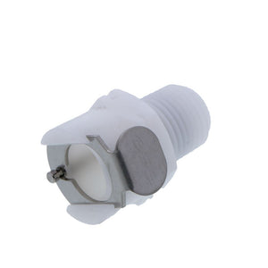 PLCD10004BSPT Valved Male Thread Coupling Body 1/4 BSPT