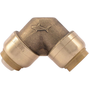 SharkBite® U248LF Lead-Free Brass Push-to-Connect 90-Degree Elbow - 1/2" x 1/2"