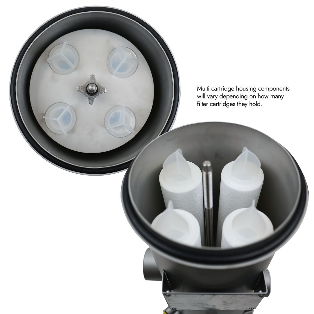 Neo-Pure 7 Round 20" Multi-Cartridge Stainless Steel Housing