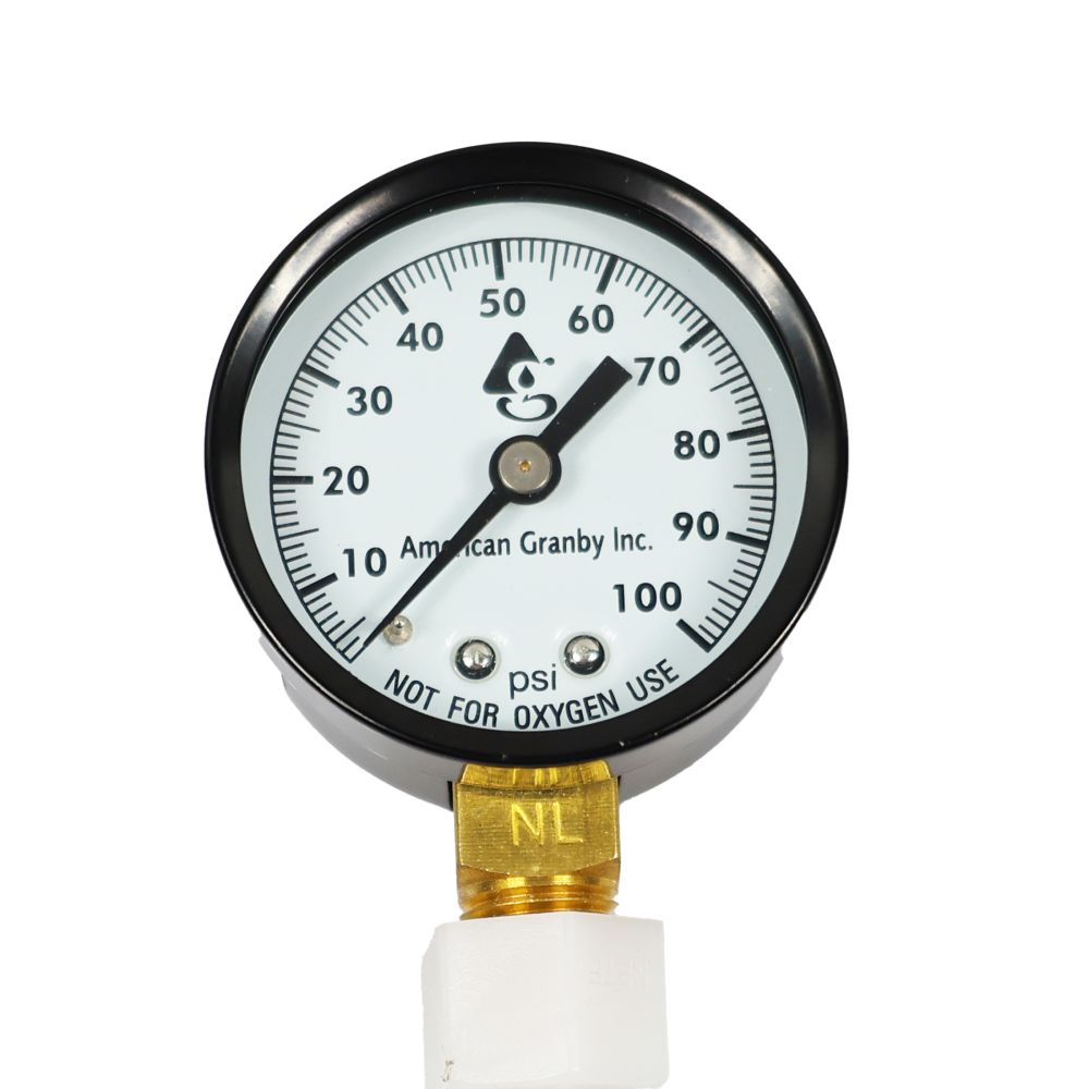 RO System Sanitizing Service Kit with Pressure Gauge - 1/4" inlet & 3/8" outlet