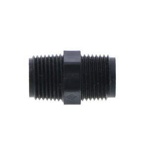 Nipple Hex - 3/8 x 3/8 MPT Black Polypropylene