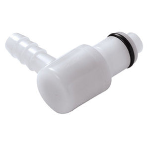 PLCD23004 Valved Elbow Hose Barb Coupling Insert 1/4 ID Barb