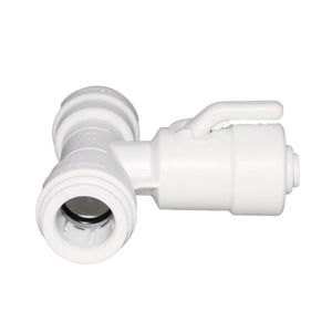 John Guest Acetal Angle Stop Valve w/Check Valve - 15mm x 15mm x 1/4"