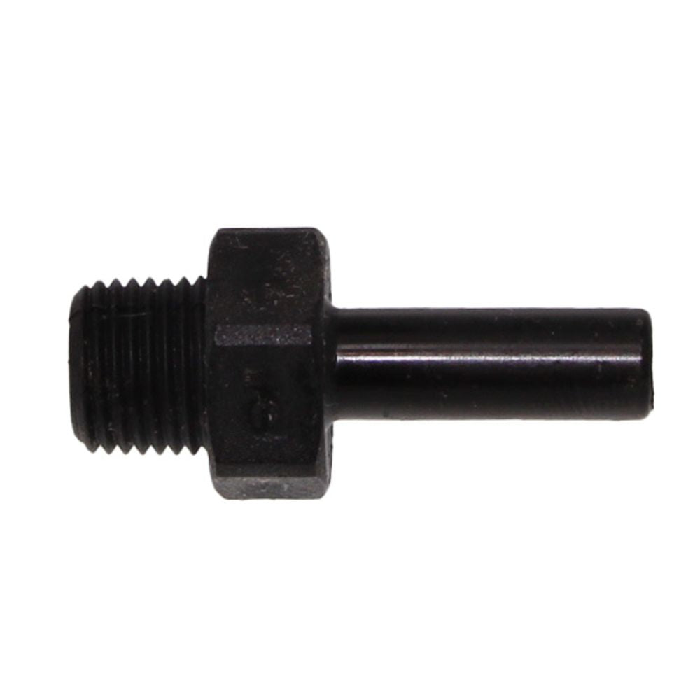 John Guest Stem Adapter Black Polypropylene  - 1/4 x 1/4 NPTF