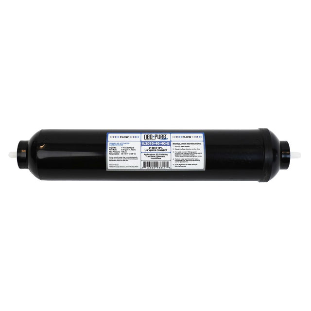 Neo-Pure Black Inline 2x10 10mic Postfilter GAC CTO 1/4' QC