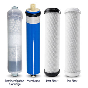 neoPure 4 Stage 75 GPD Residential Full Solution RO System, 0.5µ CTOX, Permeate Pump & AG Faucet CH