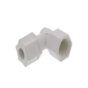 JACO 45-6-6-P-O Polypropylene Female Elbow 3/8 OD Tube x 3/8 FPT