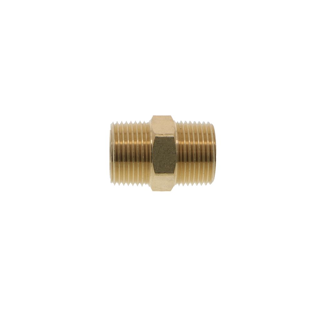 Brass Hex Nipple Threaded 3/4 MPT x 1.9 L