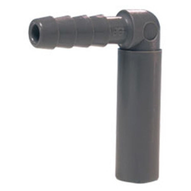 John Guest Stem Elbow Barb Connector  - 3/8 OD Stem x 1/4 ID Barb