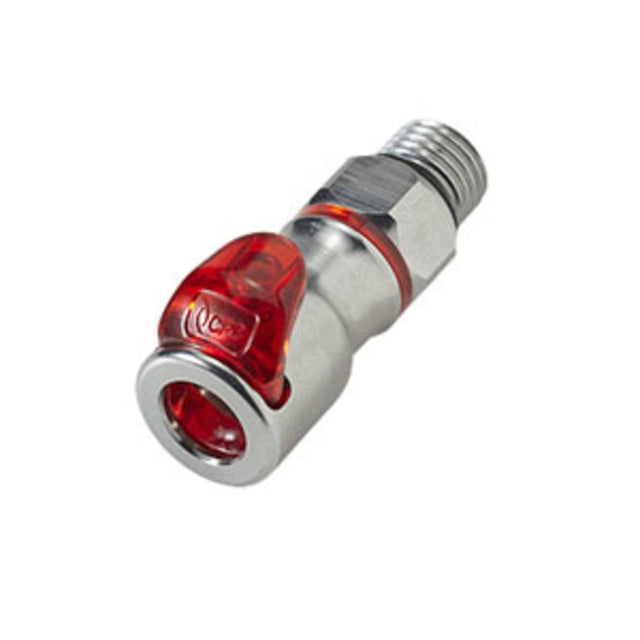 LQ2D3004RED Valved In-Line Liquid Cooling Coupling Body 1/4 SAE