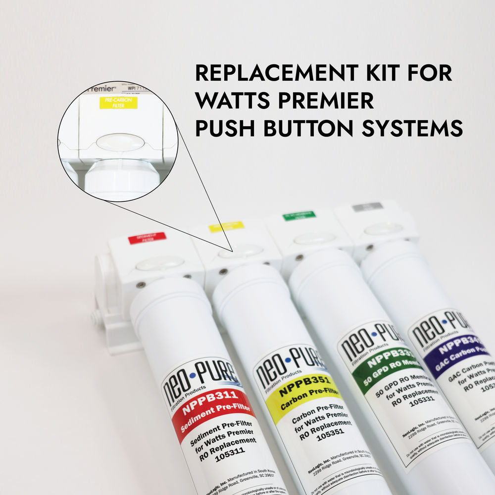 Neo-Pure RO Pure Plus VOC 6 Pack Filter Kit Replacement For Watts Premier WP531161