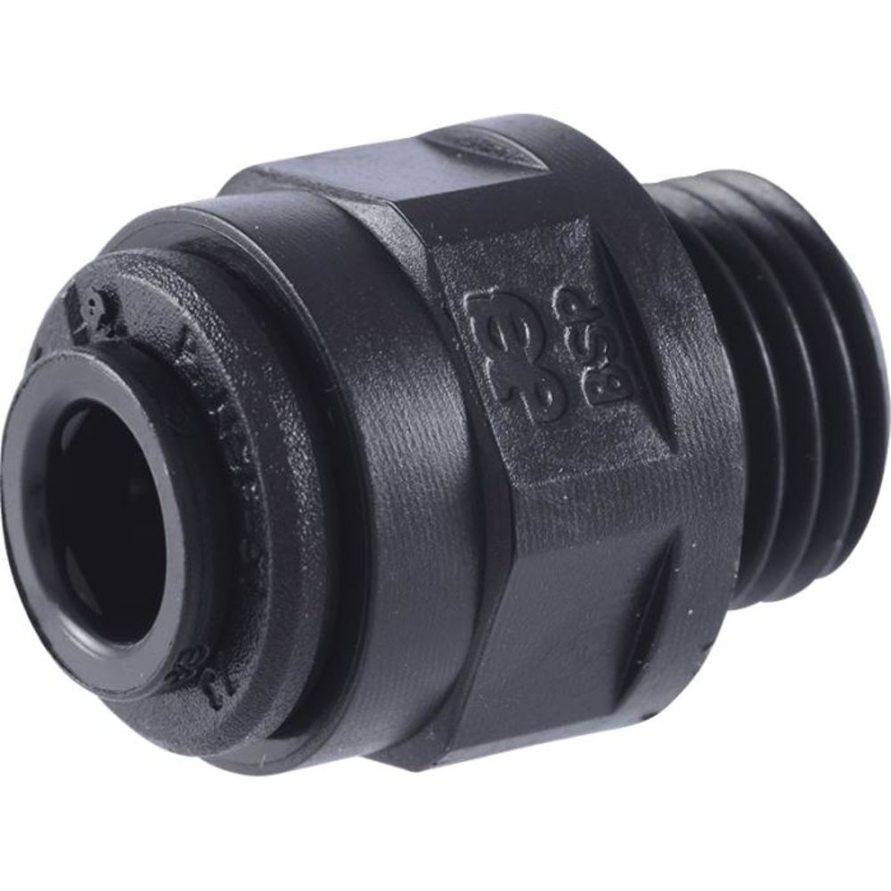 John Guest 15mm x 3/8" [BSPP] Acetal Male Connector - Black