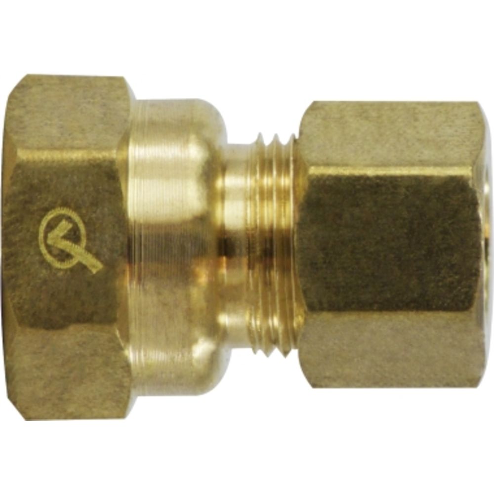 Brass Compression Female Connector 3/8 Compression x 1/4 FPT