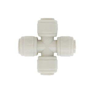 NeoFit - Acetal Gray Union Cross 1/4" tube