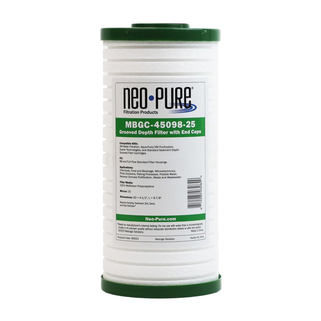 Neo-Pure Whole House Sediment Filter, 9-7/8" x 4-1/2", Model MBGC-45098-25 [25 Micron]