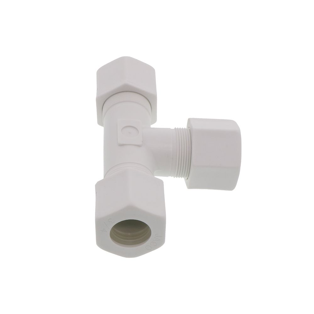 JACO 70-12-P-PG Polypropylene Union Tee 3/4 OD Tube x 3/4 OD Tube x 3/4 OD Tube