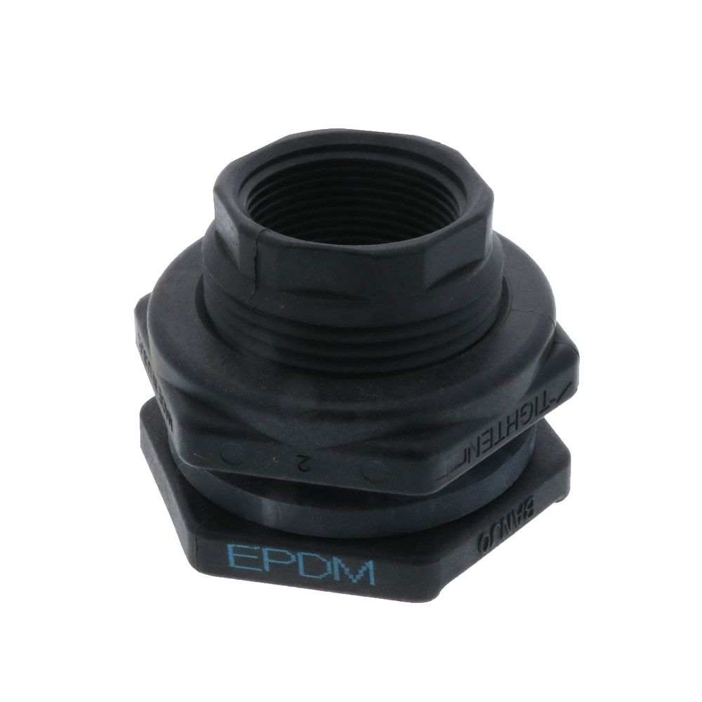 Banjo 1.25" Polypropylene Bulkhead Tank Fitting with EPDM Gaskets