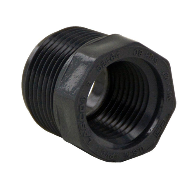 Schedule 80 PVC Bushing 3/4" MIP x 1/2" FIP