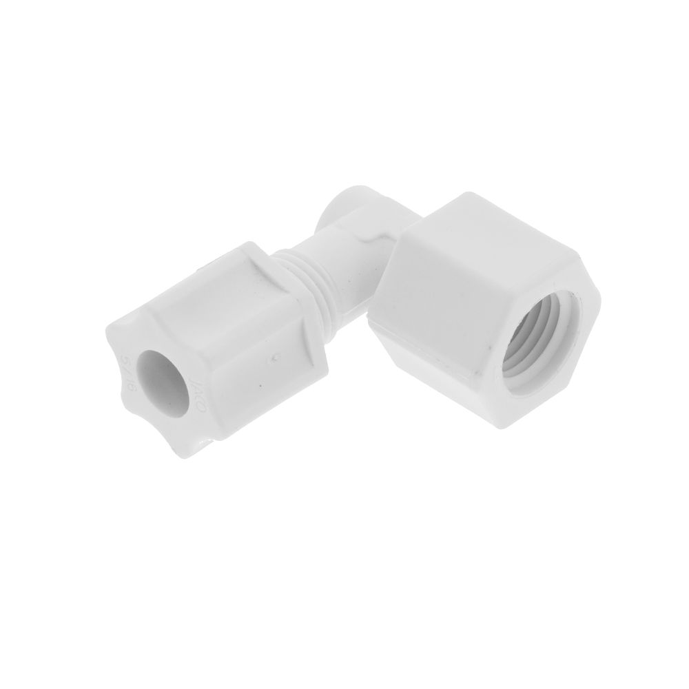 JACO 45-5-4-P-O Polypropylene Female Elbow 5/16 OD Tube x 1/4 FPT