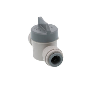 John Guest Shut-Off Valve-Acetal, Short Handle - 3/8 x 3/8