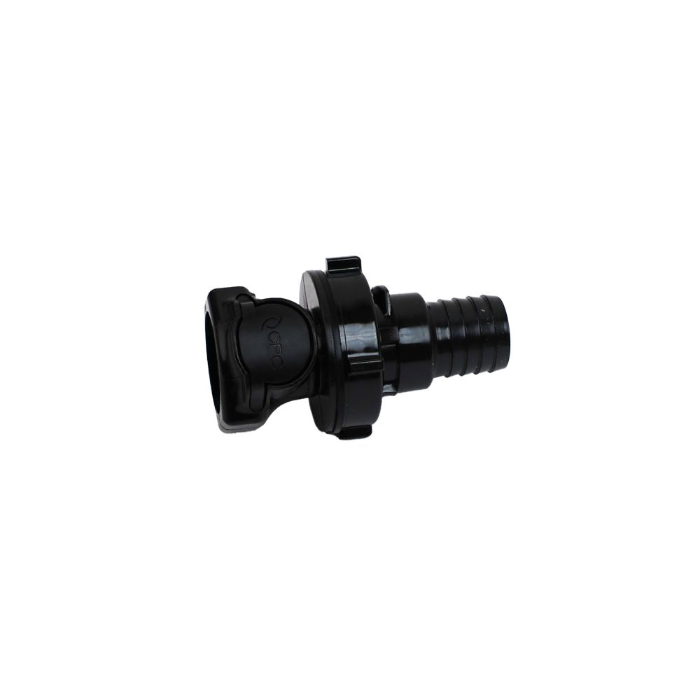 HFCD161257 Valved Panel Mount Hose Barb Coupling Body  3/4 ID Barb