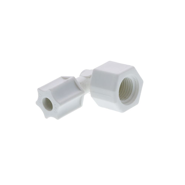 JACO 45-4-4-P-PG Polypropylene Female Elbow 1/4 OD Tube x 1/4 FPT