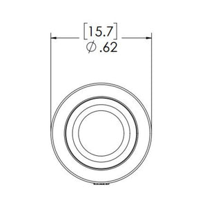 LinkTech 40AC Series Straight Male, Non-valved, 3/8" HB, Natural Acetal,