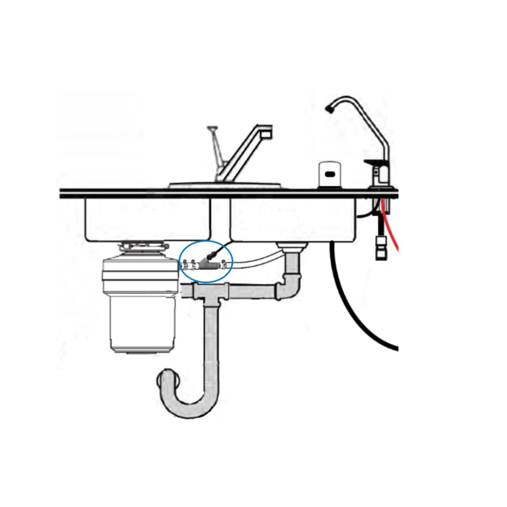 Dishwasher/RO Drain Line Adapter - 1/2" Tube Connection