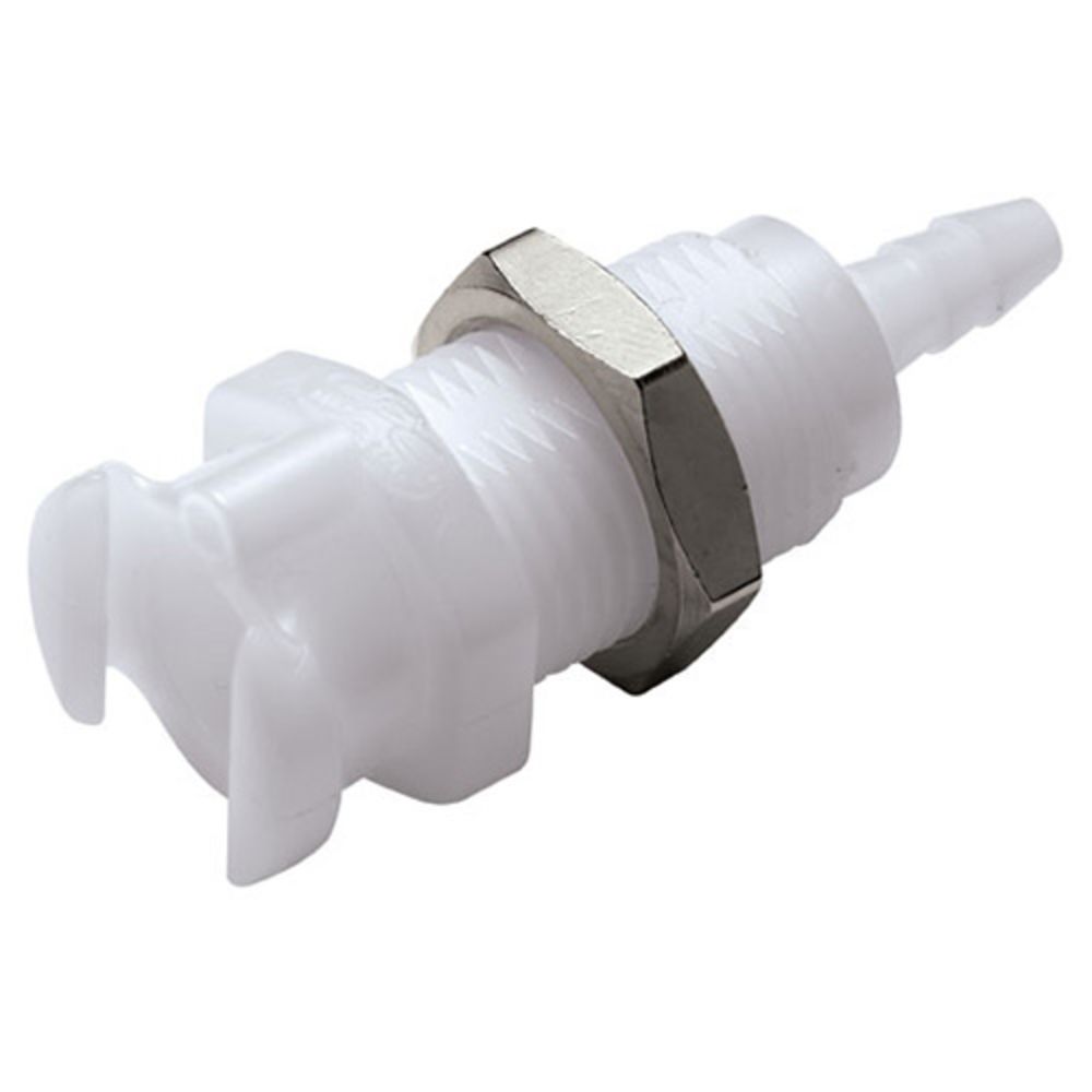 Multi-Mount Non-Valved Hose Barb Coupling Body - 3/16 ID Barb Chrome