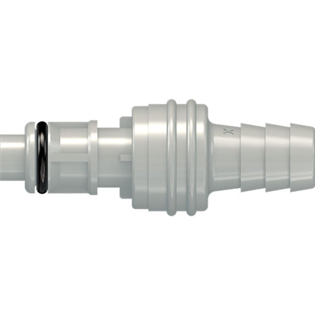 LinkTech 50PP Series Straight Male, Valved, 3/8" HB, Polypropylene, EPDM