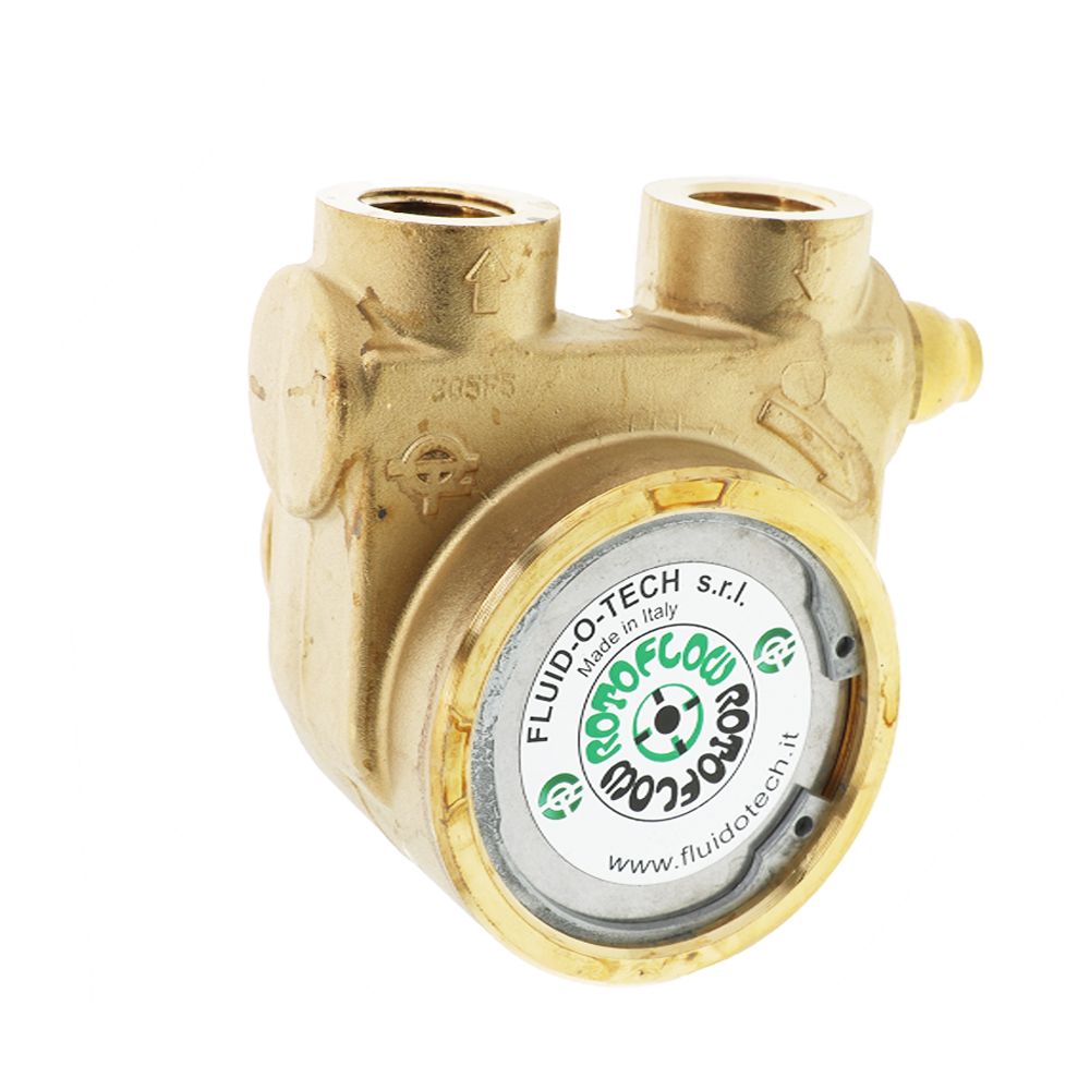 Fluid-o-Tech Lead Free Brass Rotary Vane Pump with Brass Key 190 gph 1/2" NPT