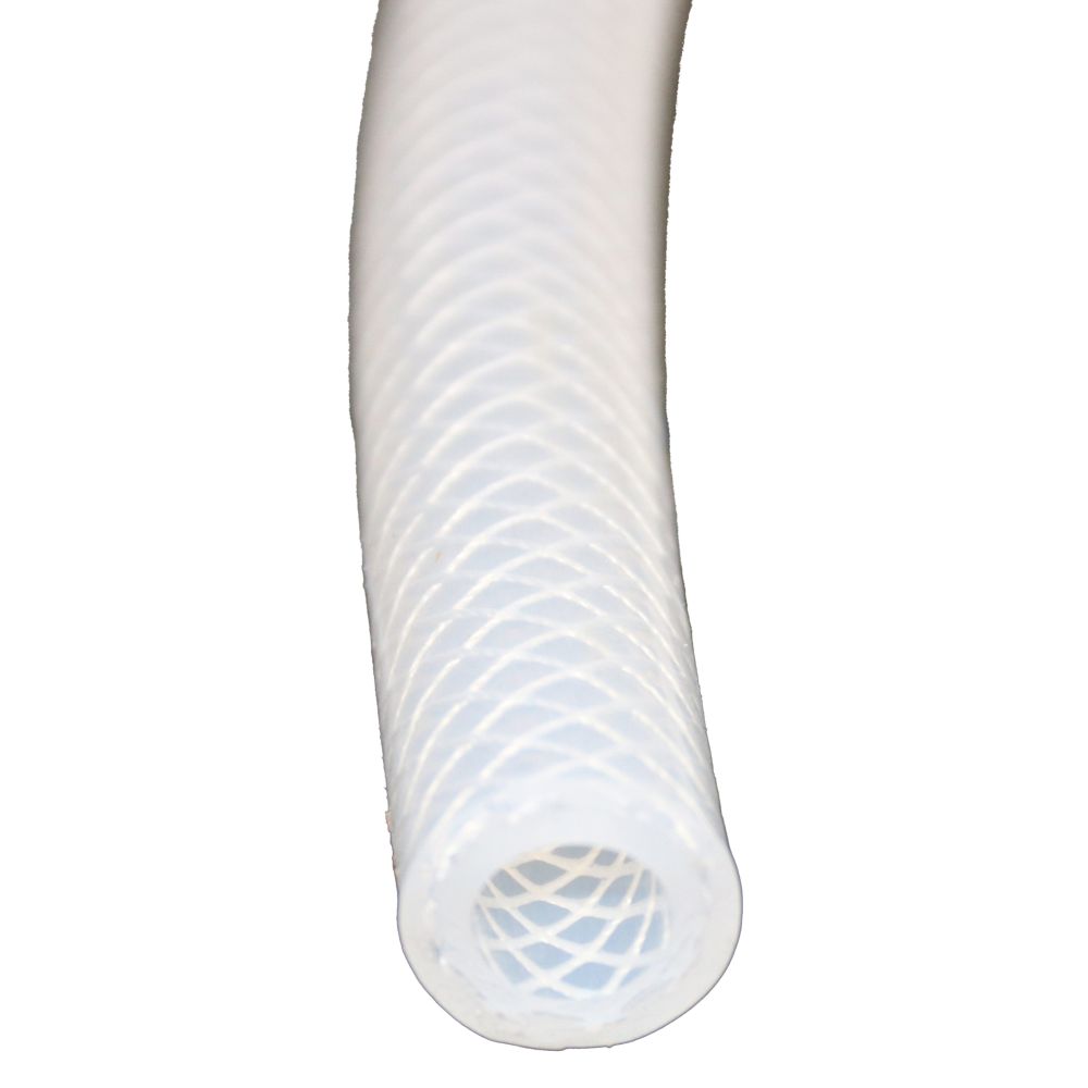 Braid Reinforced Silicone Tubing - 3/8 ID x .655  OD
