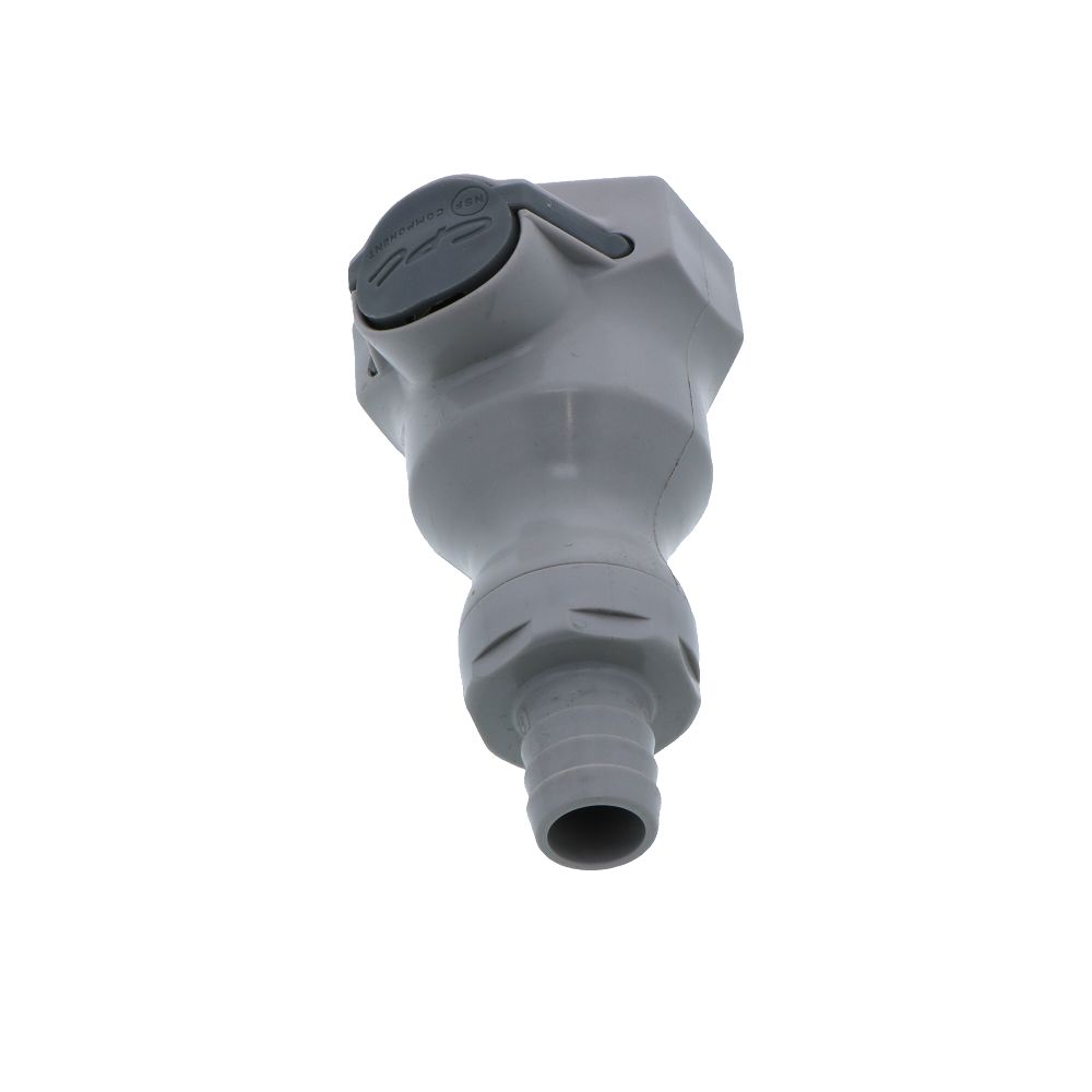 UDC Valved In-Line Hose Barb Coupling Body - 1/2 ID Barb Silicone O-Ring