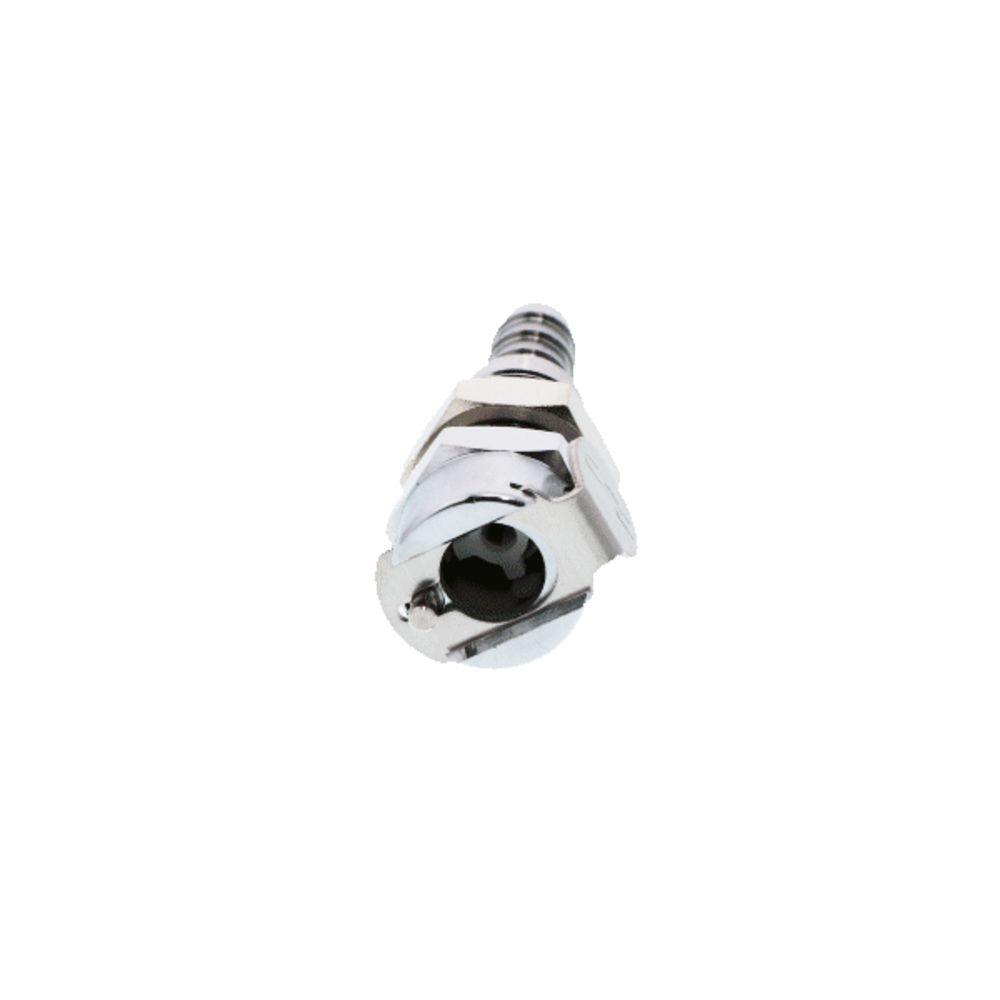 MCD1604 Valved Panel Mount Hose Barb Coupling Body 1/4 ID Barb