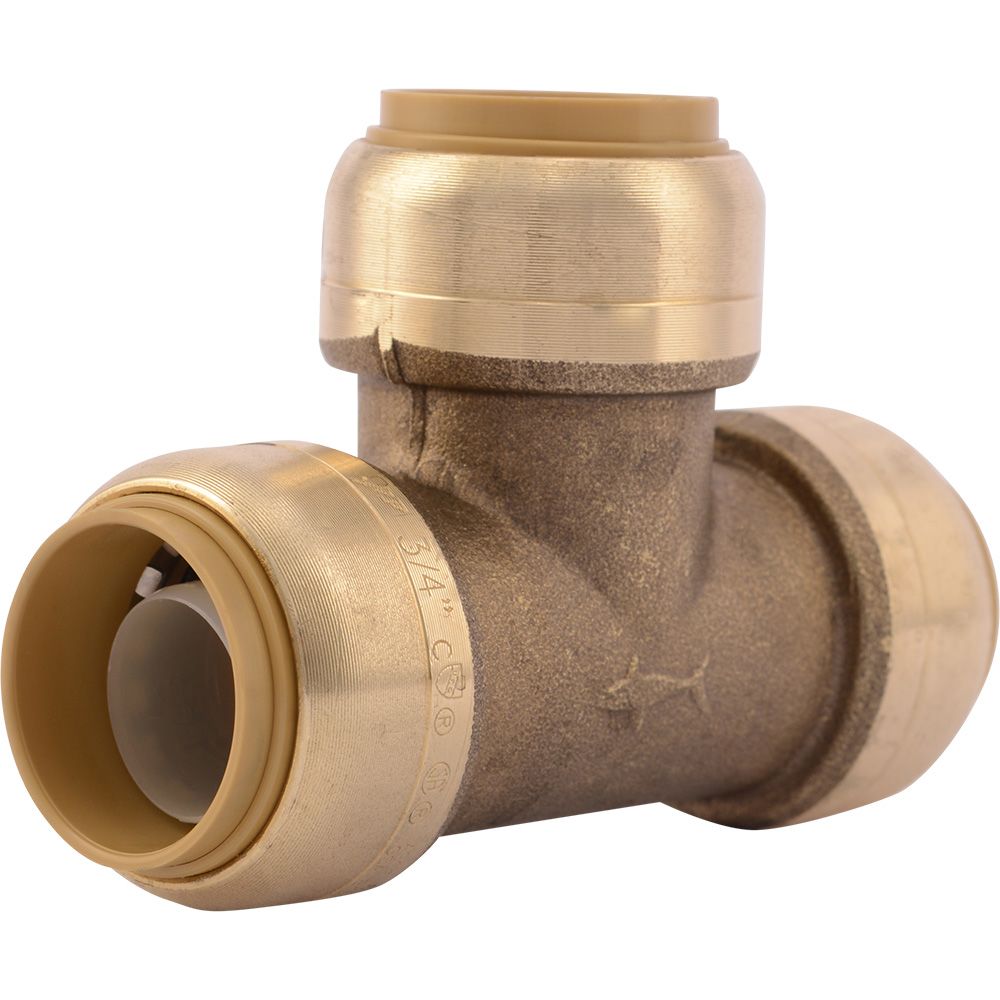 SharkBite® U370LF Lead-Free Brass Push-to-Connect Tee - 3/4" x 3/4" x 3/4"
