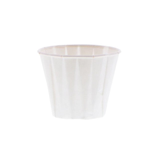 Pleated Drinking Cup 3.5 oz Rolled Rim - 2,500 per case