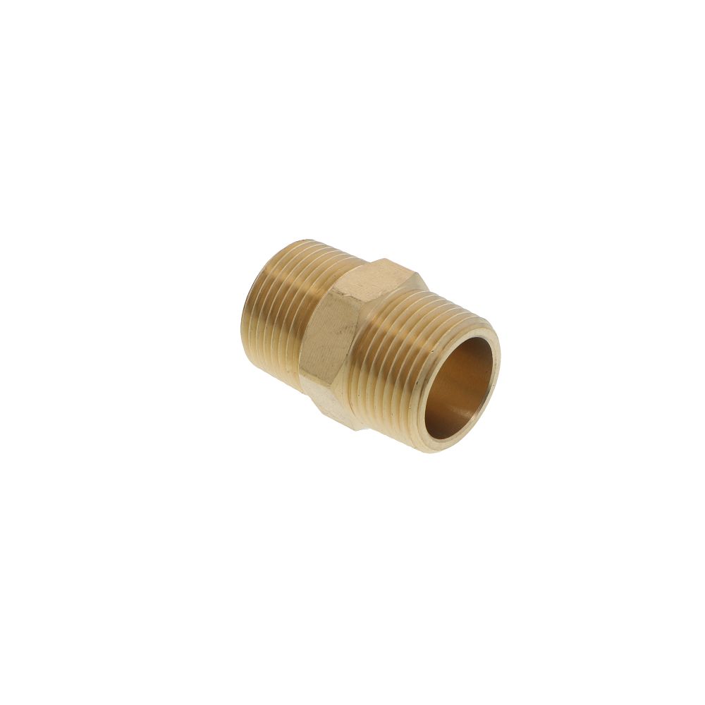 Brass Hex Nipple Threaded 3/4 MPT x 1.9 L