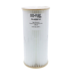 Neo-Pure PH-45097-01 9-3/4" BB High Efficiency Pleated Filter 1 micron
