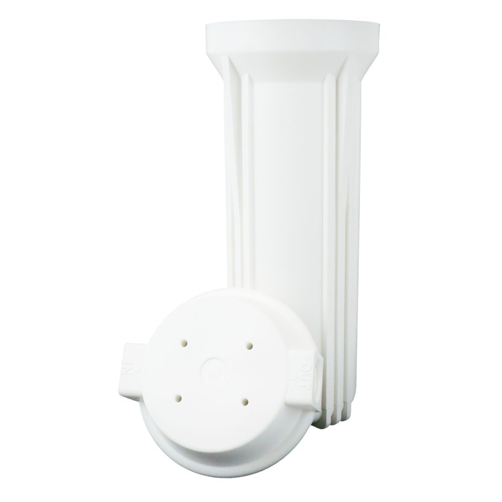 10" Neo-Pure SlimLine Flat Cap Housing NSF White Cap/White Sump 1/2" No Pressure Relief