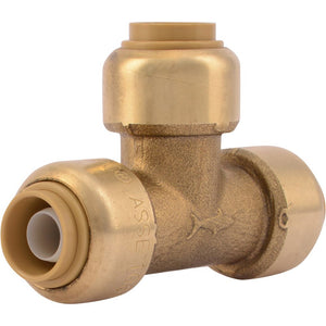 SharkBite® U360LF Lead-Free Brass Push-to-Connect Tee - 3/8" x 3/8" x 3/8"