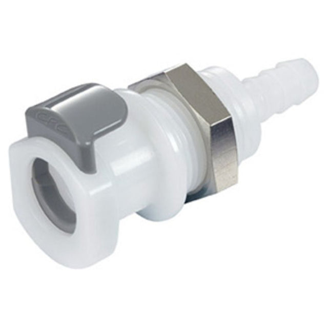 APC16004 Panel Mount Hose Barb Coupling Body 1/4 ID Barb