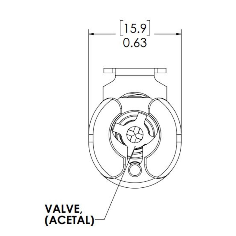 LinkTech 20AC Male Thread Socket, Valved, 1/8" BSPT